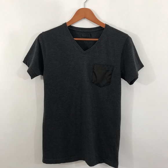 ROYAL KNIGHTS Gray Cotton and Faux Leather T-Shirt - Picture 2 of 6